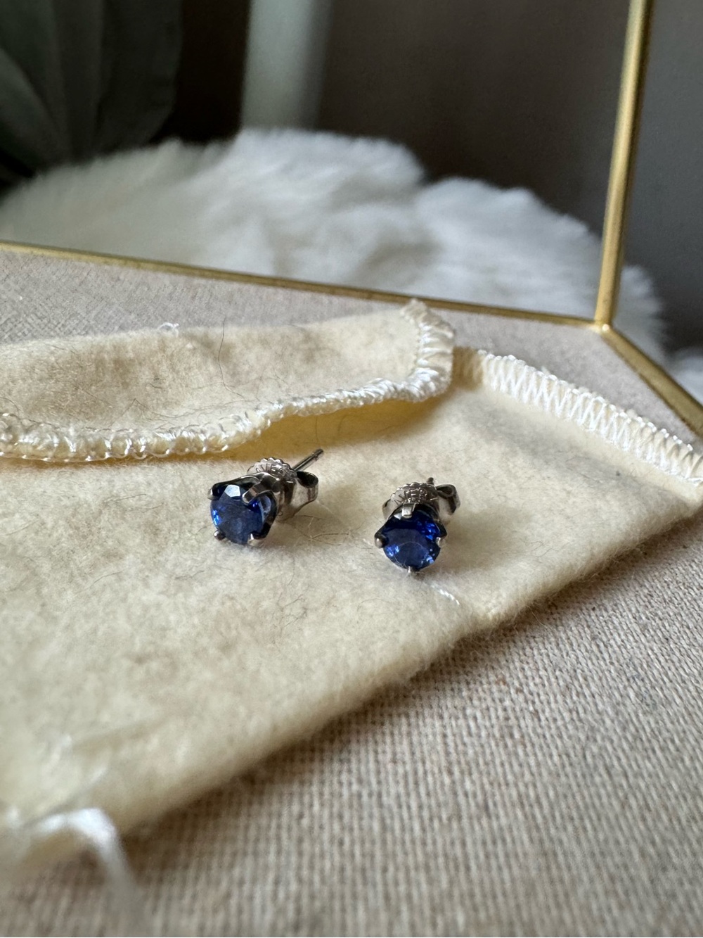 James Avery Birthstone Studs in Blue Sapphire
